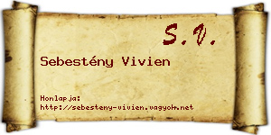 Sebestény Vivien névjegykártya